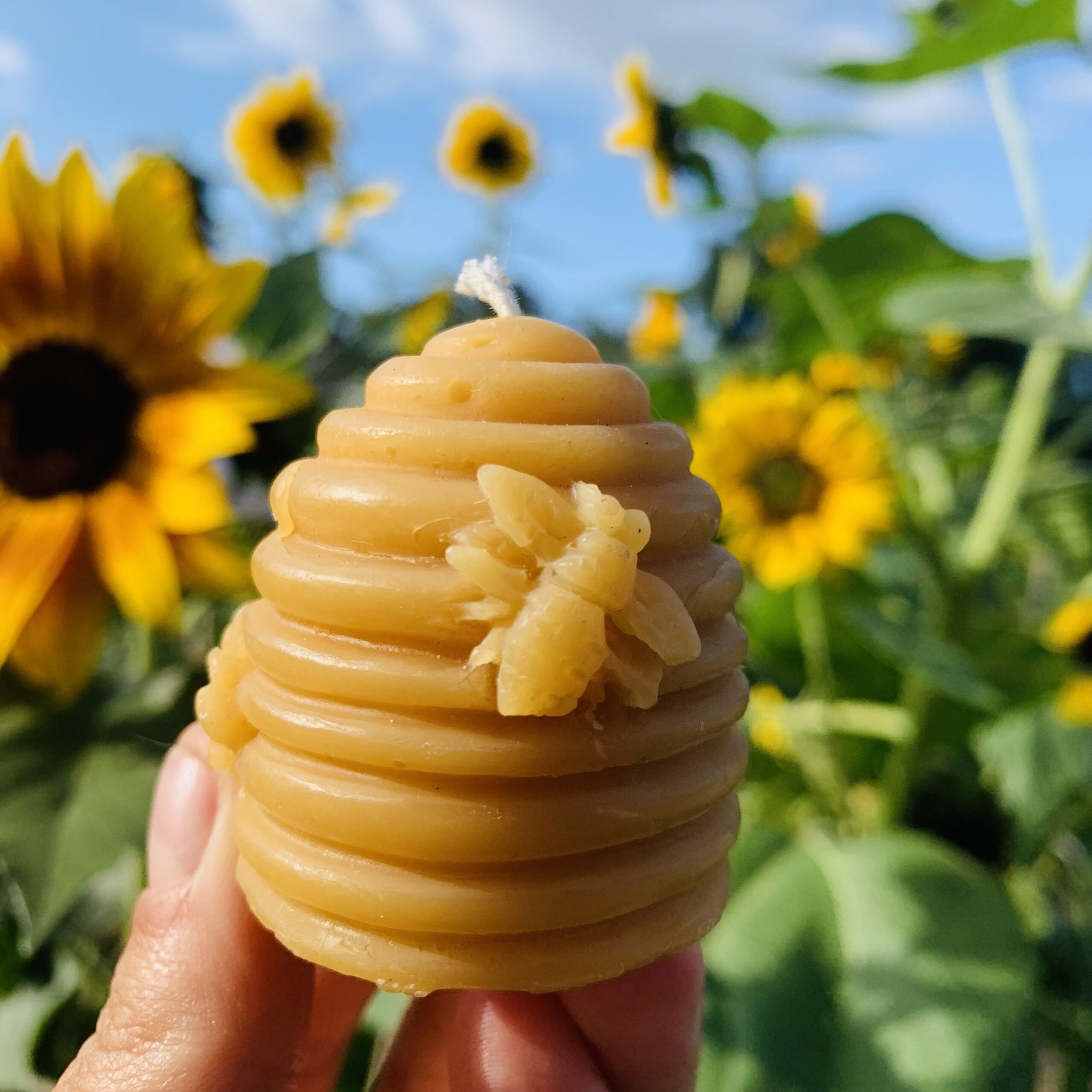 Vela de cera de abeja – cajita de 3 – Consumo Consciente